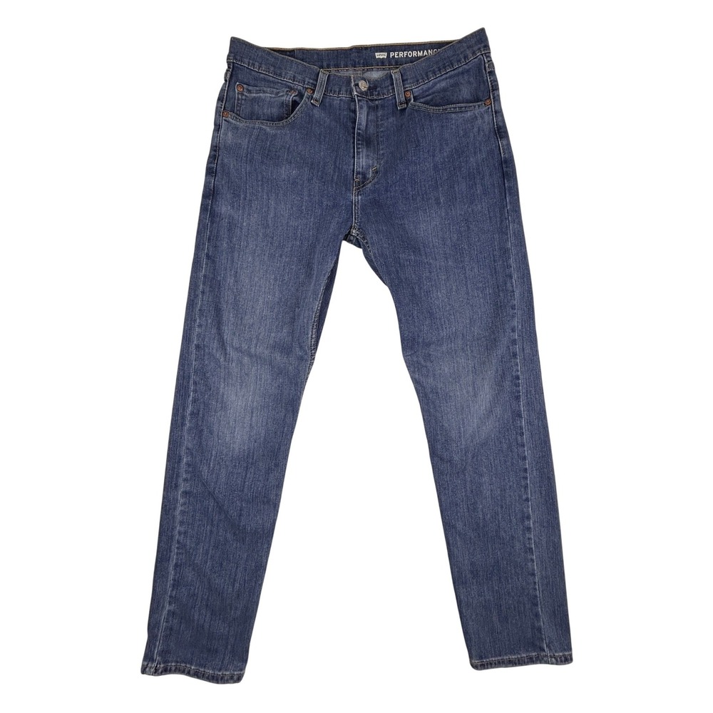 Levis Performance Slim Jeans Mens 34x29 Stretch Medium Blue Wash